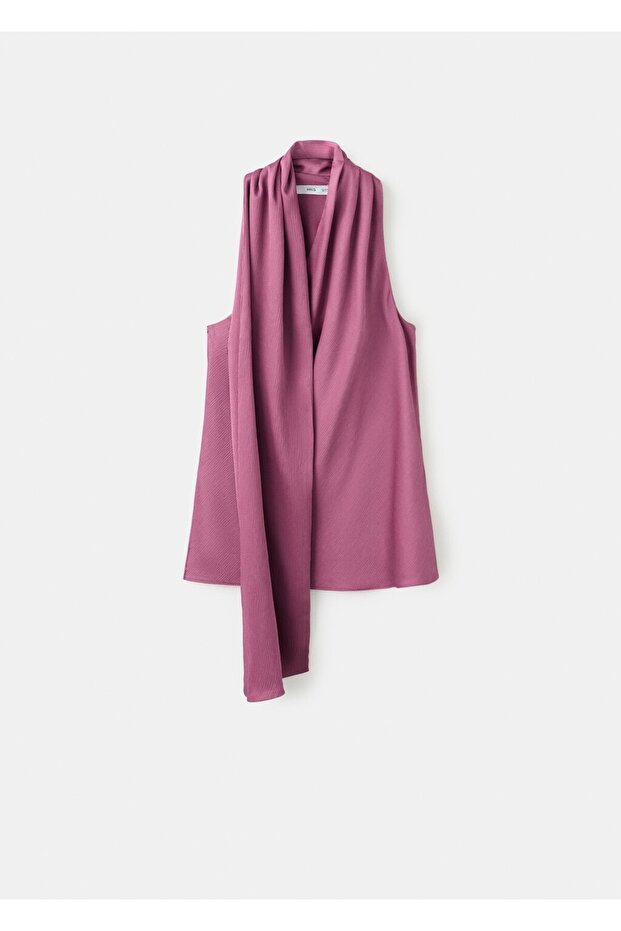 Fular yakalı bluz - 3