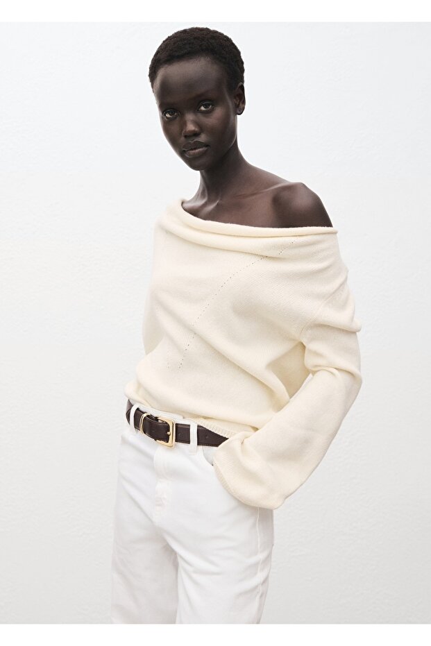 Degaje yakalı kazak - 1