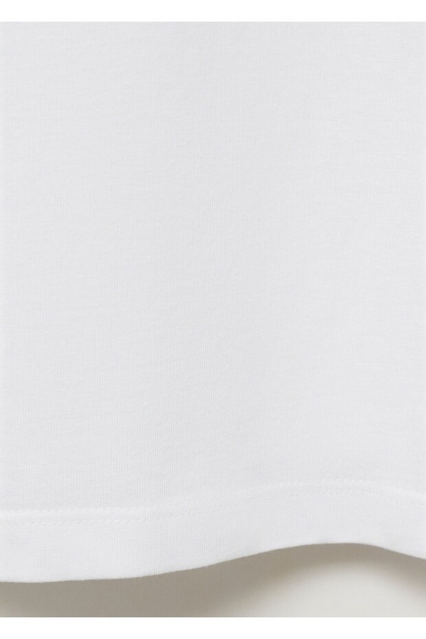 Pamuklu logolu tişört - 5