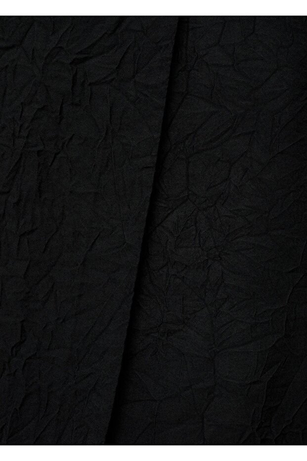 Kırışık görünümlü kruvaze etek - 8