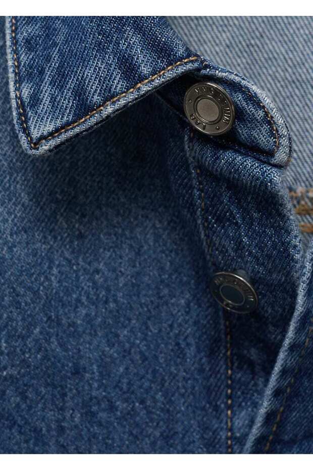 Pamuklu denim ceket - 8
