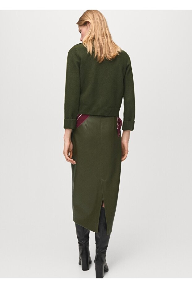 Perkins yaka düğmeli kazak - 4