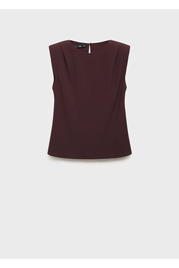 Büzgülü vatkalı bluz - 3