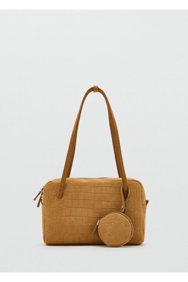 Küçük boy süet bowling çanta - 2