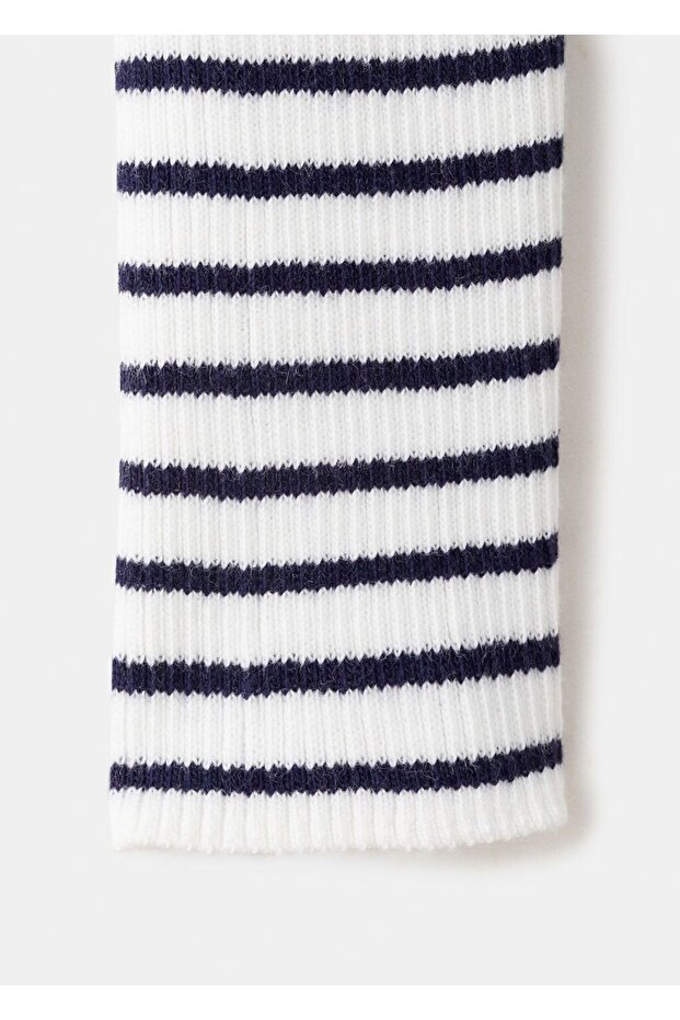 Çizgili triko hırka - 7