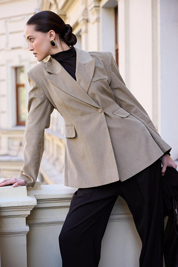 KUM KADİFE BLAZER - 1