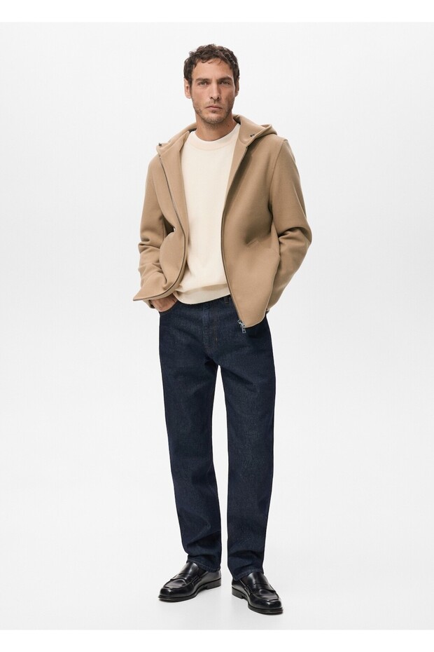 Kapüşonlu kumaş ceket - 2