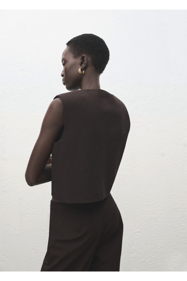 Yün karışımlı crop bluz - 4