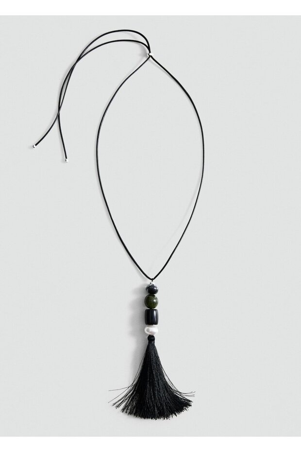 Püsküllü boncuklu kolye - 3