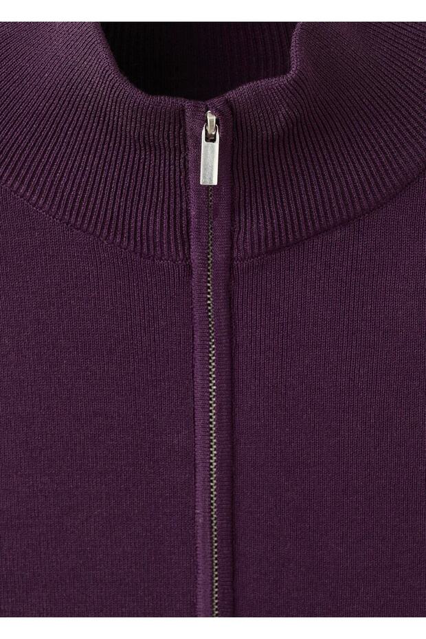 Çizgili triko hırka - 7