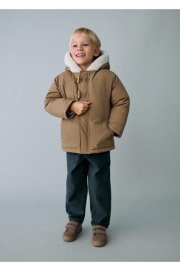 Kapüşonlu düğmeli anorak - 1