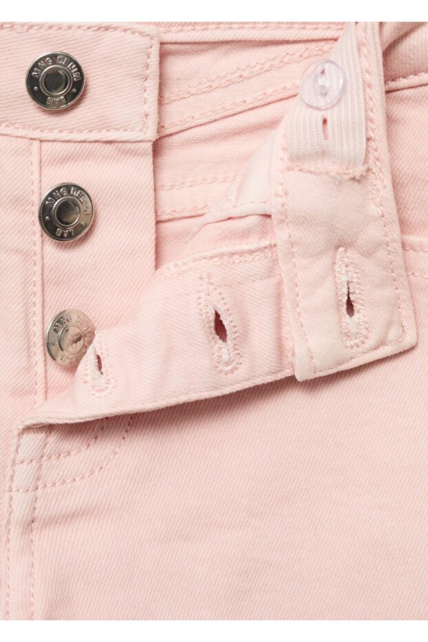 Paçaları dikişsiz denim şort - 5