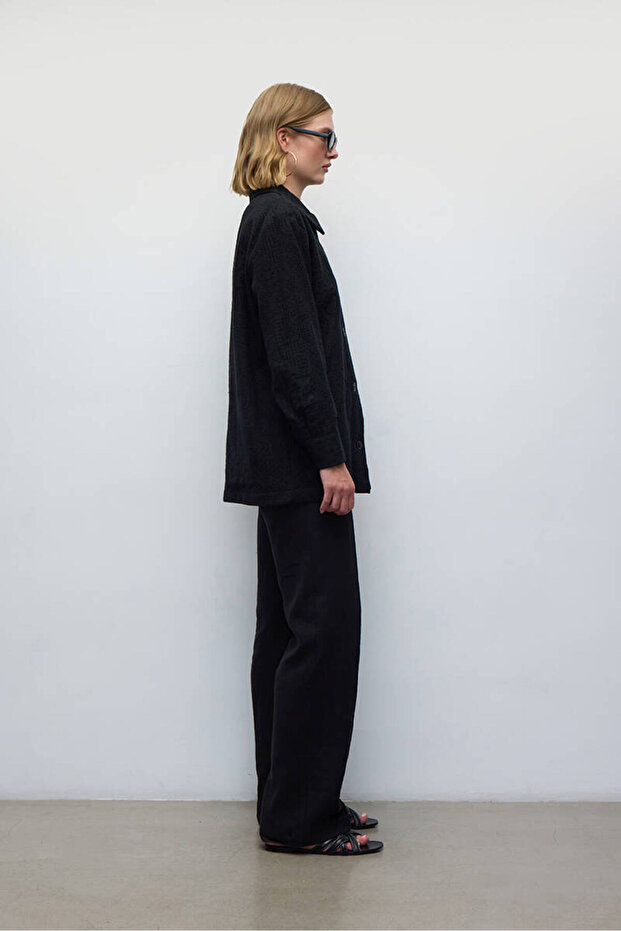 SİYAH KROŞE CEKET - 6