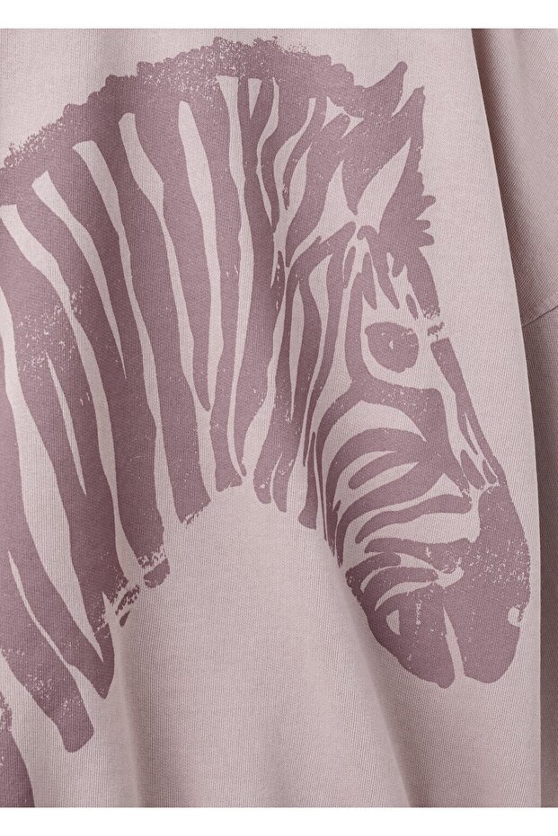 Oversize desenli sweatshirt - 7