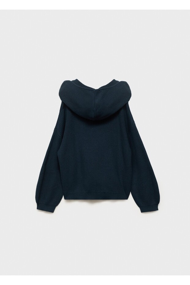 Kapüşonlu triko kazak - 3