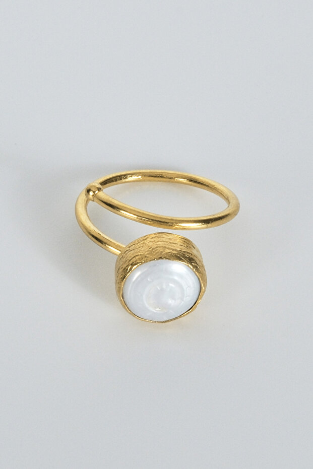 Handmade Stone Gold Ring - 2