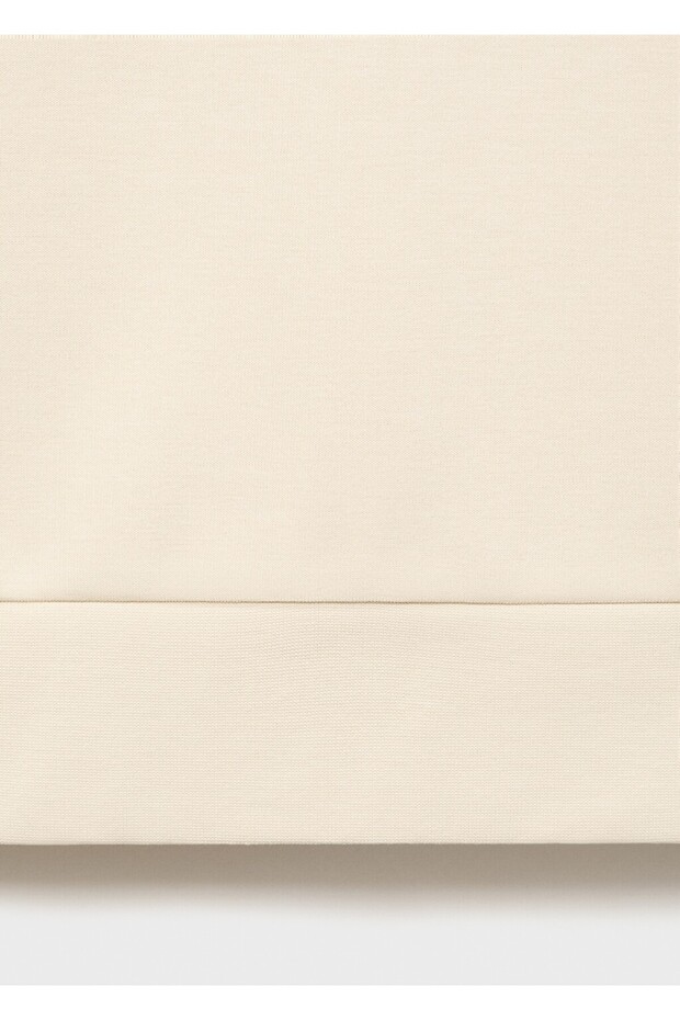 Fermuarlı regular kesim pamuklu sweatshirt - 5