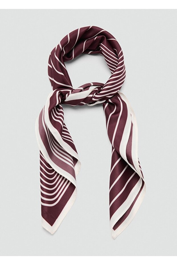 Saten kareli fular - 3