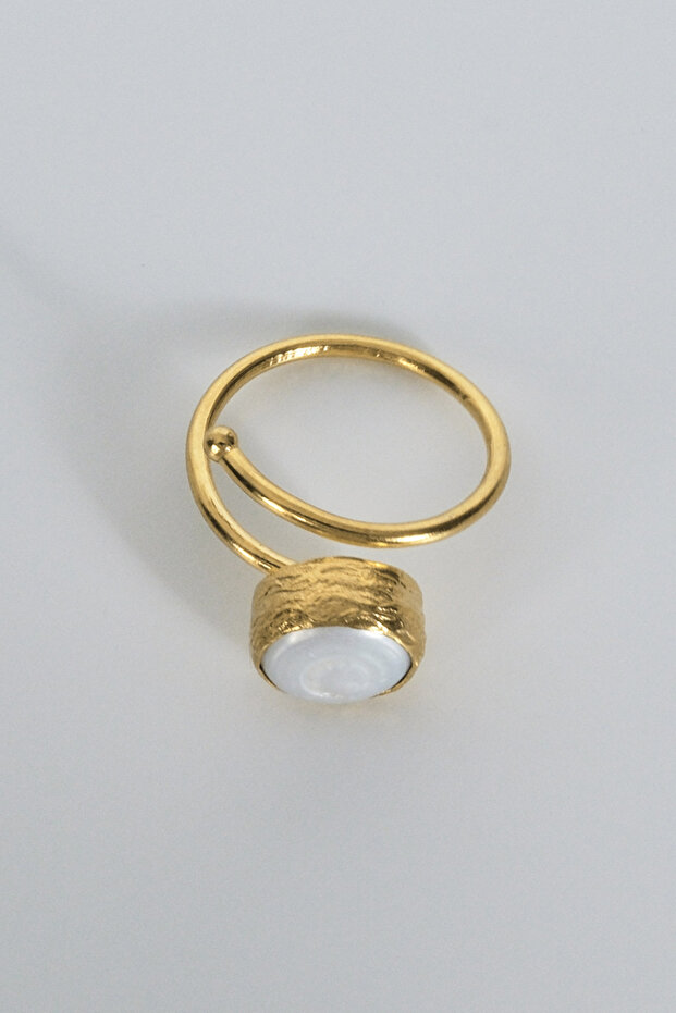 Handmade Stone Gold Ring - 4