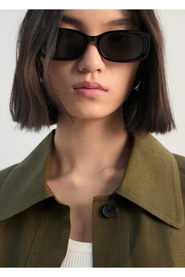 Keten karışımlı düğmeli ceket - 6