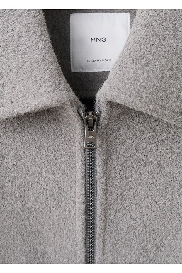 Dokulu fermuarlı sweatshirt - 8