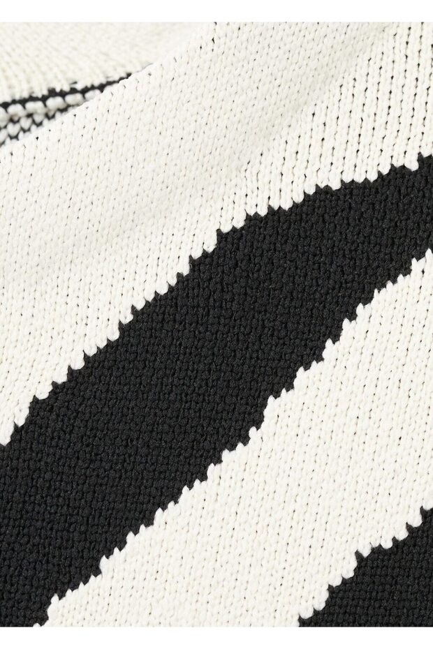 Zebra desenli triko kazak - 7