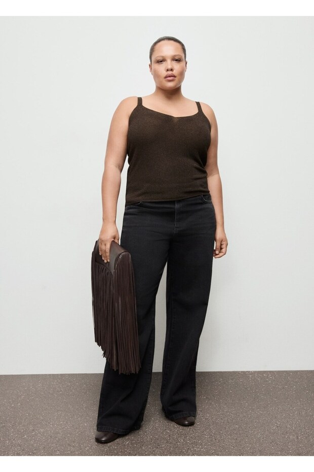 Lureks V yaka triko bluz - 7