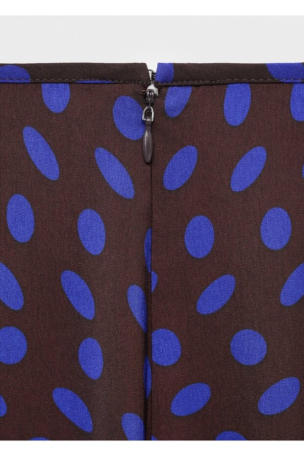 Puantiyeli İspanyol paça pantolon - 5