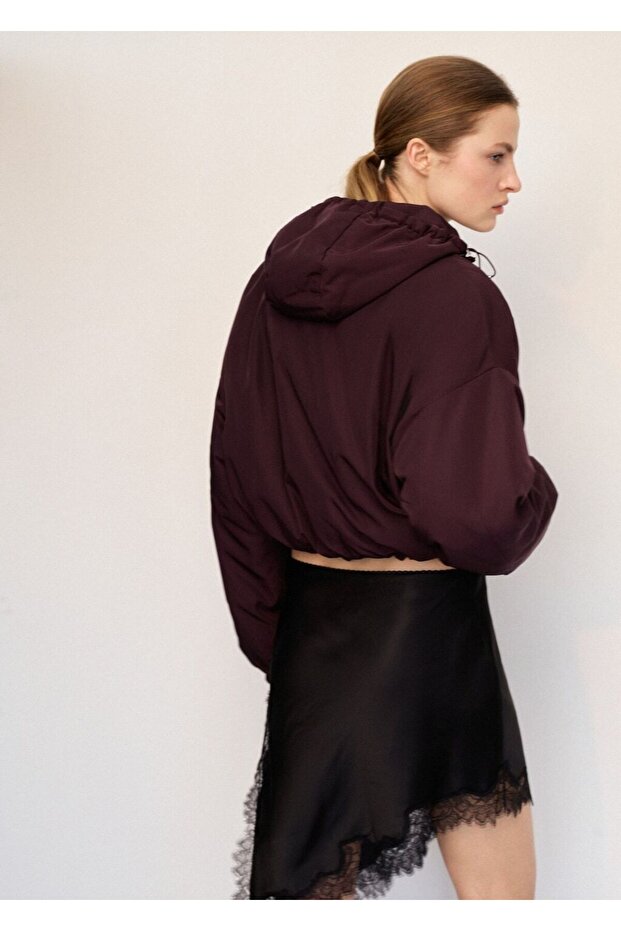 Oversize kapüşonlu ceket - 4