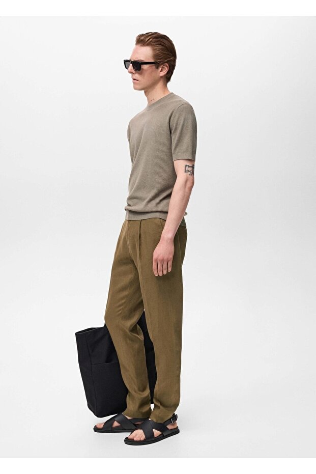 Salerno %100 Keten Slim Fit Takım Pantolonu - 7