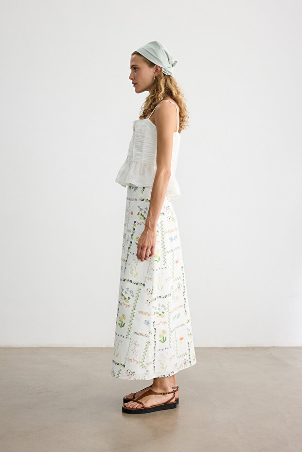 تنورة من البوبيلين منقوشة من كانافيش - 7