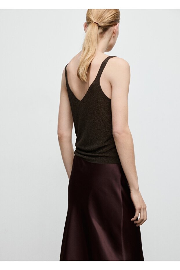 Lureks V yaka triko bluz - 4