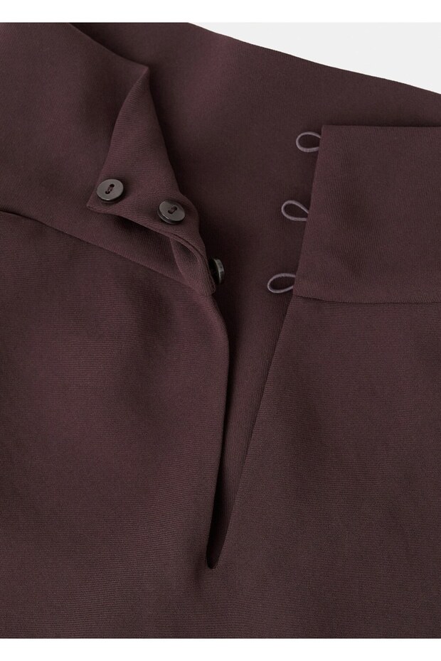 Yüksek yaka uzun elbise - 5