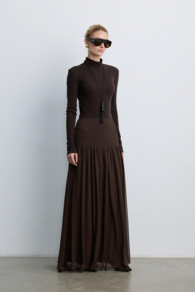 FUSTA LUNGĂ CU CORSET MARO - 2