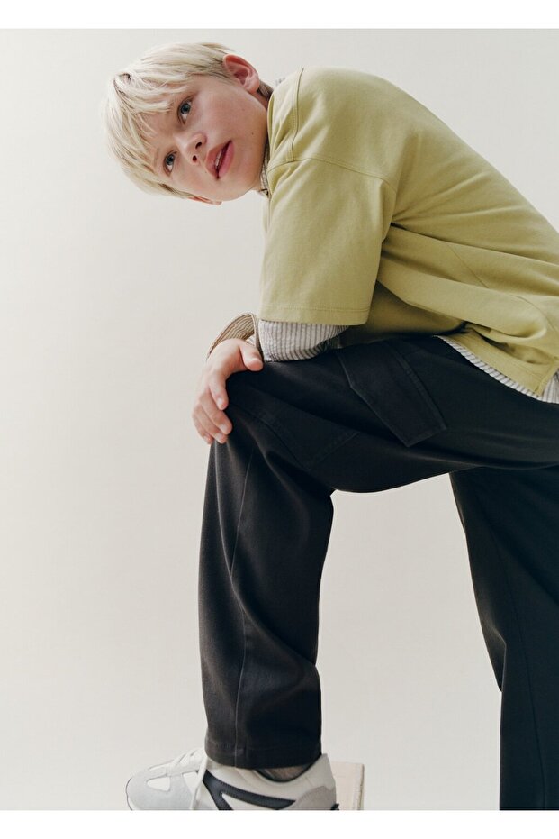 Pamuklu kargo pantolon - 4