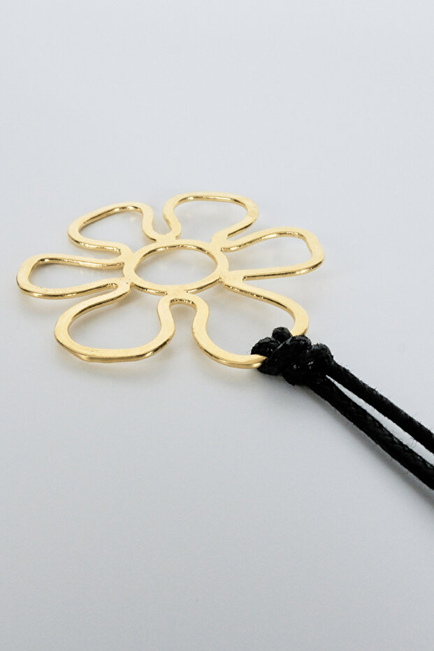 GOLD ÇİÇEK KOLYE - 5