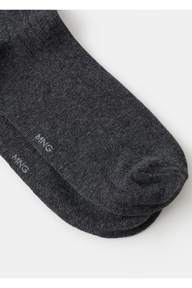 İşlemeli pamuklu çorap - 3