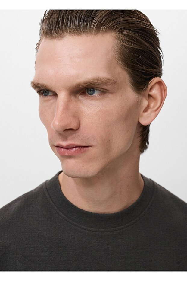 Pamuklu dokuma tişört - 6