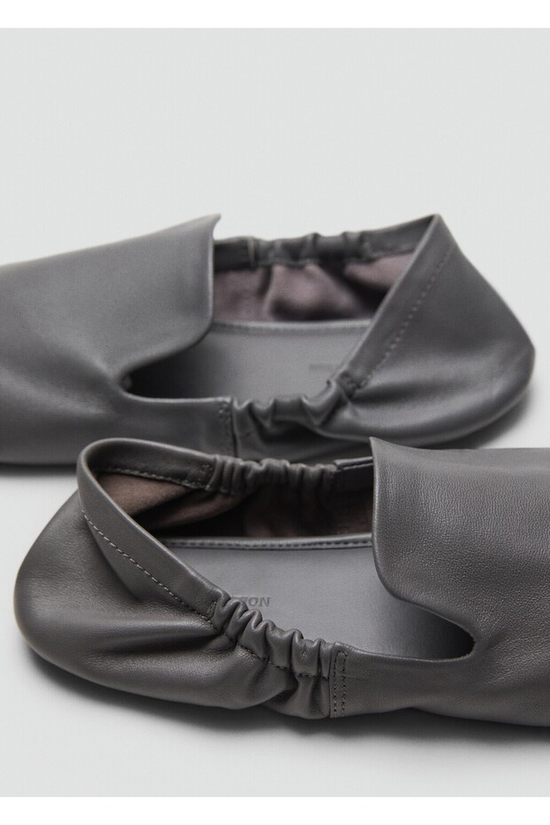 Büzgülü deri ayakkabı - 6