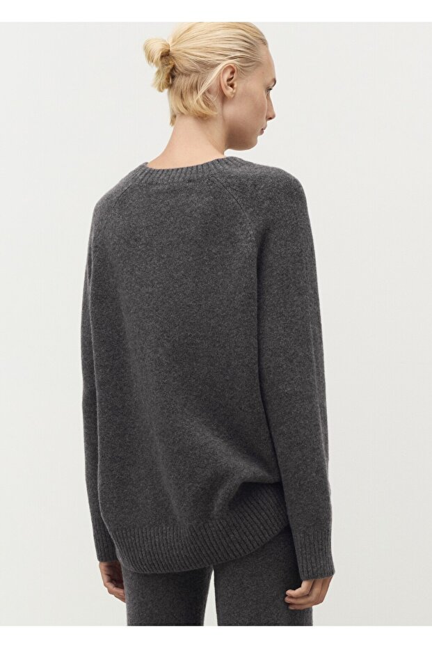 Yuvarlak yaka triko kazak - 4