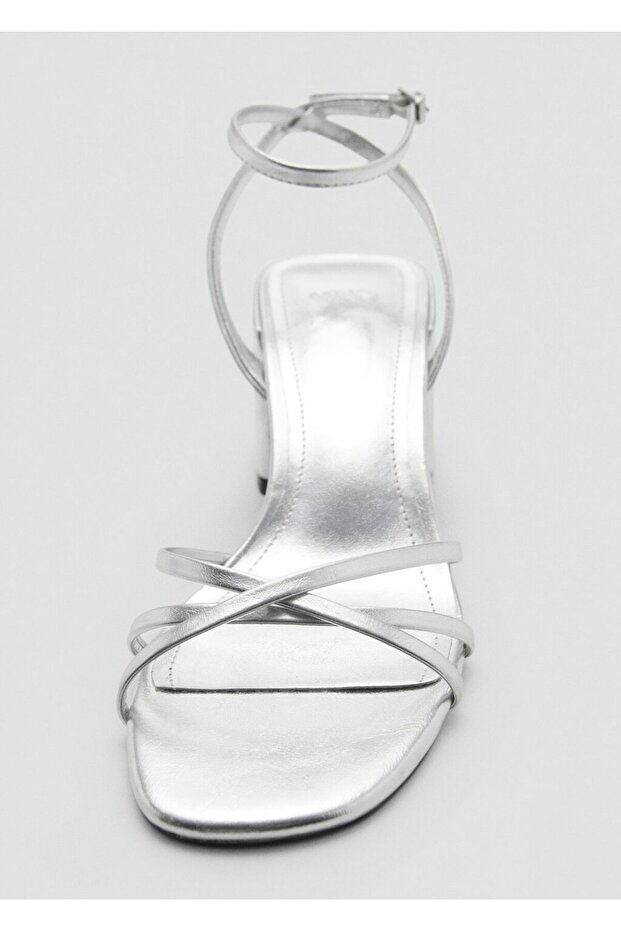 Çapraz kayışlı topuklu sandalet - 3