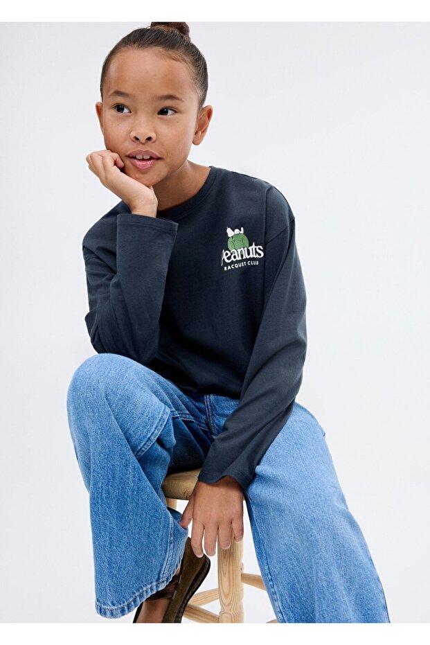 Snoopy baskılı tişört - 6