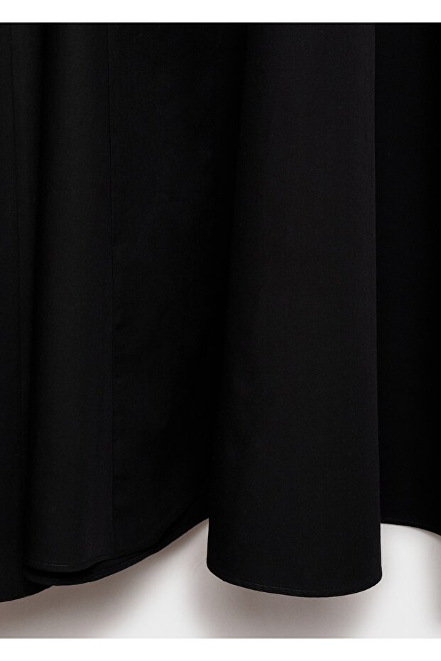 Evaze pamuklu elbise - 5