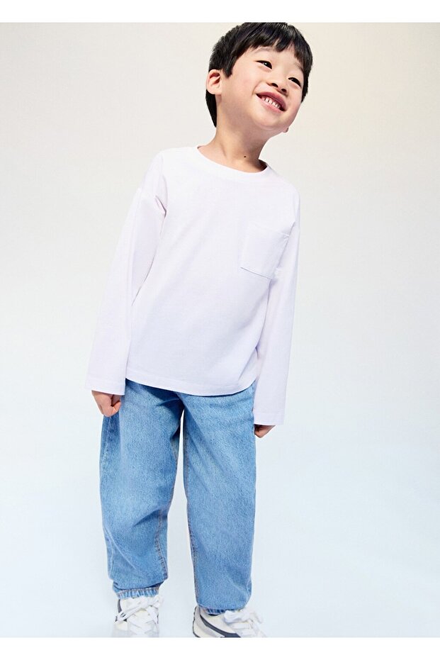 Beli elastik düz jean - 1