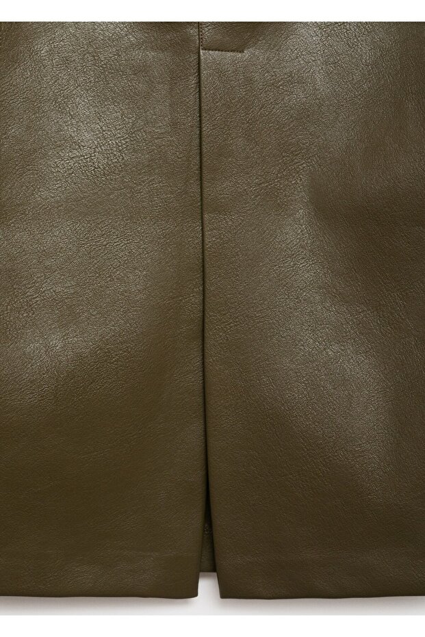 Deri görünümlü kalem etek - 8