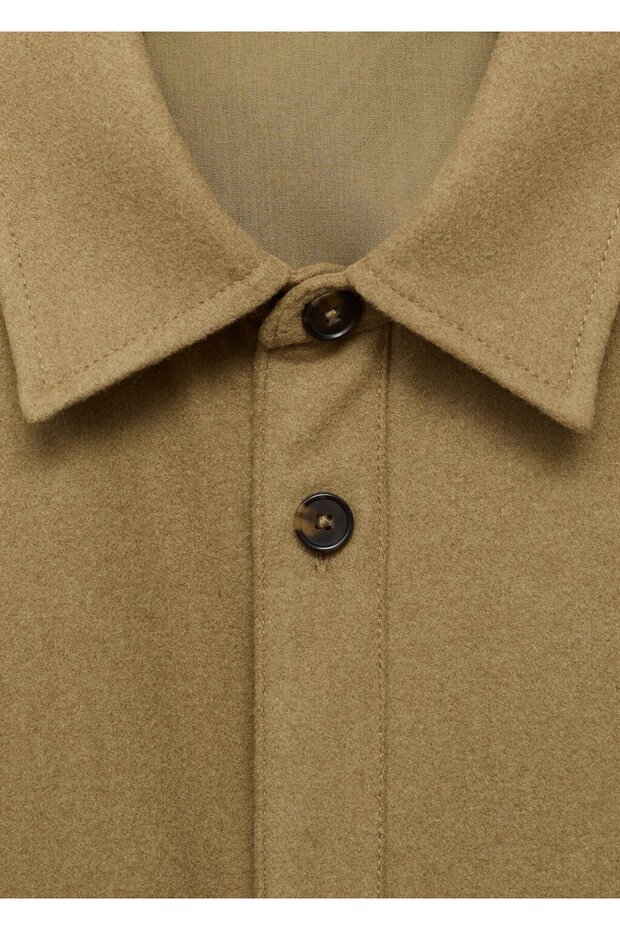 Cepli yün gömlek ceket - 8