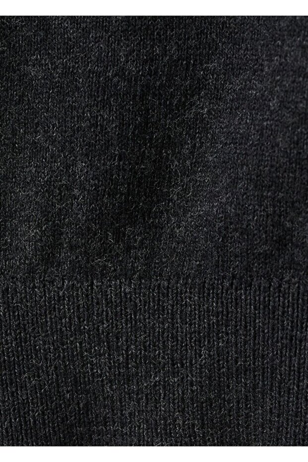 Fermuarlı triko hırka - 5