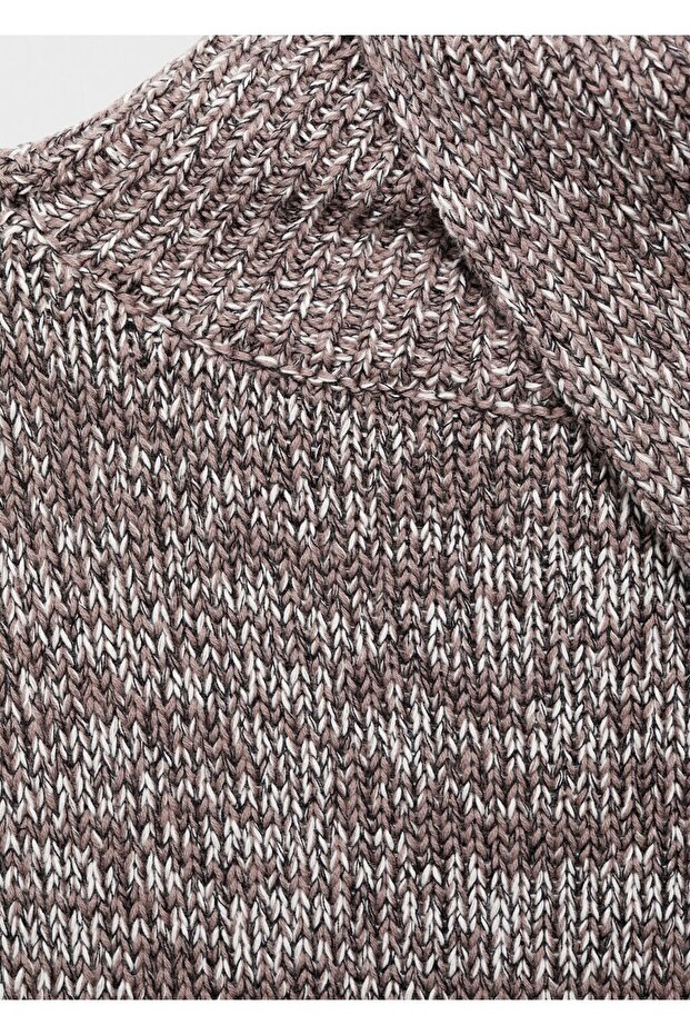 Sarmal yaka kırçıllı yelek - 5