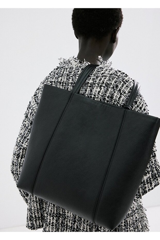 Saplı shopper çanta - 2