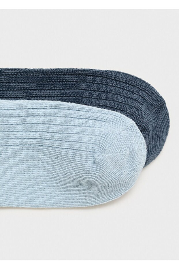 2'li lastikli örgü çorap - 3